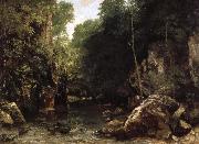 Gustave Courbet The Shaded Stream oil